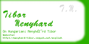 tibor menyhard business card